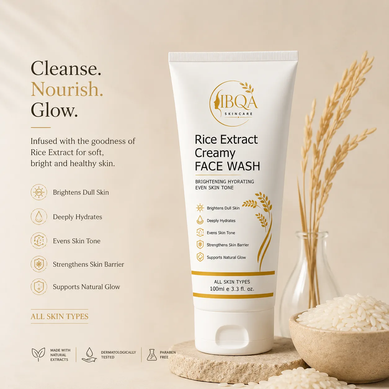 Rice Extract Face Wash